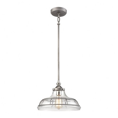 Elk Home Dunkirk 1 - Light Pendant in  Weathered Zinc