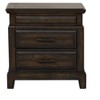 Vynxaria Mahogany Finish 2-Drawer Nightstand, Elm Veneers/Pine Solids, 2 Storage Drawers + Pull-Out Tray - 4 of 4