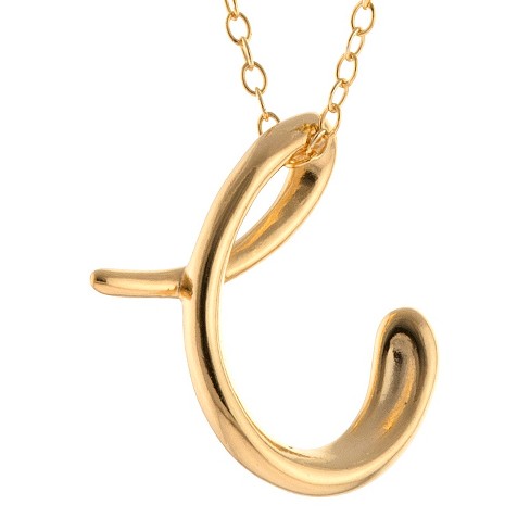 Gold chain with on sale letter c