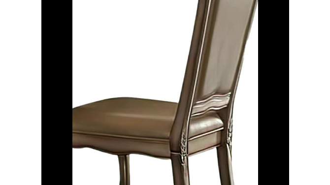 21&#34; Dresden PU Dining Chairs Bone WhiteFabric/Gold Patina - Acme Furniture, 2 of 8, play video