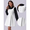 INSPIRE CHIC Women's Sleeveless Square Neck Plaid Fit and Flare Tweed Dresses - 2 of 4