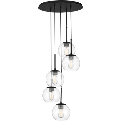 Possini Euro Design Black Gold Pendant Light 15 1/2 Wide Modern