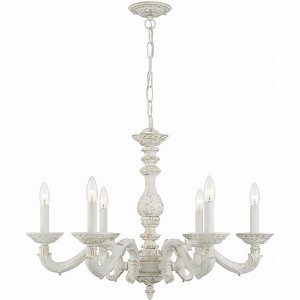 Crystorama Lighting Paris Market 6 - Light Chandelier in  Antique White - 1 of 2