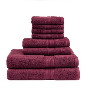 Gracie Mills Eulalia 800 GSM Cotton 8-Piece Antimicrobial Towel Set - 1 of 4