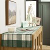 72"x14" Plaid Table Runner Forest Green - Hearth & Hand™ with Magnolia - 2 of 3