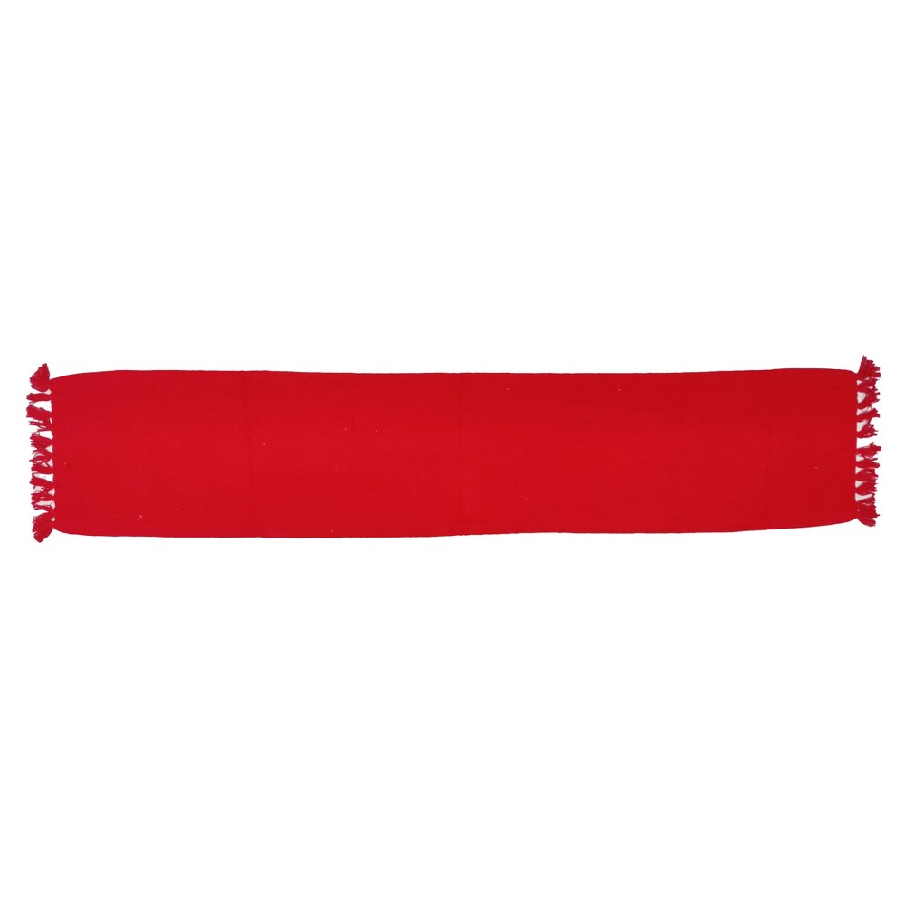 90" x 20" Cotton Textured Table Runner Red - Threshold™