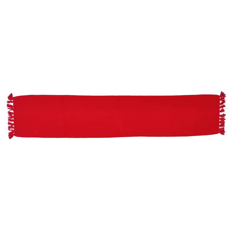 90&#34; x 20&#34; Cotton Textured Table Runner Red - Threshold&#8482;, 1 of 5