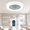 HUMHOLD 24" Low Profile Bladeless Ceiling Fan with 3-Dimmable Light, Remote/APP Control, 6 Speeds Flush Mount Smart Fan - 3 of 4