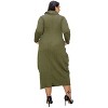 L I V D Women's Lana Cowl Turtle Neck Pocket Sweater Dress - 3 of 3