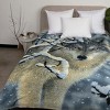 Dawhud Direct Super Soft Fullqueen Size Fleece Blanket 75 X 90 Wolves