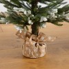 Nearly Natural 2'x3'x4' Artificial Snowed Balsam Fir Christmas Tree in Burlap Wrapped Base Set of 3 - 4 of 4