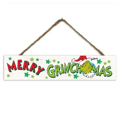 Creative Products The Grinch Merry Grinchmas 17 x 3.5 Dr. Seuss Outdoor/Indoor Hanging Sign