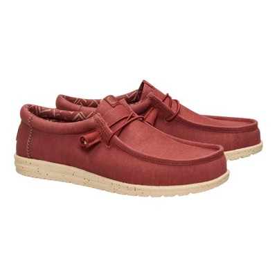 HEYDUDE Men Wally Stretch Canvas , Burnt Red/Boulder Tan, 11 — фото 7