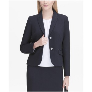 Calvin Klein Womens Notch Collar Two Button Blazer Jacket - 1 of 1