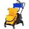 Homcom 5 Gallon Janitor Mop Bucket W/ Down Press Wringer And Wheels : Target