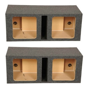 Q Powerr Dual 12" Ported L3 L5 L7 Subwoofer Box Speaker Enclosure (2 Pack) - 1 of 4
