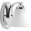 Progress Lighting Adorn 1-Light Wall Sconce, Ceramic, Polished Chrome, Tapered Glass Shade - 2 of 3