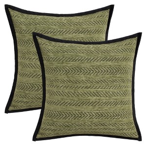 REGALWOVEN Fade-Resistant Chenille Herringbone Modern Decorative Throw Pillow Covers 2 Pcs - 1 of 4