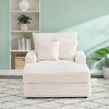 GlasFlength Seating Sets Modern Lounge Set with Stylish Comfort for Patio or Indoor Living Spaces, White,59”*39”*33" - 4 of 4