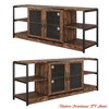 Living Room Farmhouse TV Stand for 65/75 in/80 Inch TV, Entertainment Center w/ Storage Cabinet, Industrial TV Console Cabinet w/ Mesh Doors, 63 in - 4 of 4