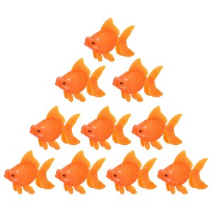 Unique Bargains Aquarium Fish Tank Glowing Animal Decoration Artificial Golden Fish Ornament Orange 1 Pcs - 1 of 4