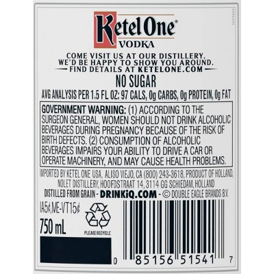 Ketel One Vodka - 750ml Bottle