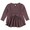 RuffleButts Little Girl Waffle Knit Long Sleeve Bow Back Top - 2 of 4