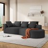 Modern 2 PCS Right-Facing Curved Sectional Sofa, 3-Seater Curved Sectional Sofa with Chaise, Sofa with High-Density Foam-Coolbibila - 2 of 4