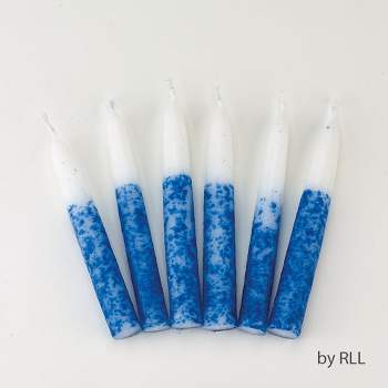 Rite Lite 12ct Shabbat Candles 9" - White/Blue