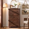 48" Farmhouse 5 Drawers Dresser for Bedroom, Vintage Design Tall Wood Rustic Chest of Drawers for Living Room, Hallway - 2 of 4