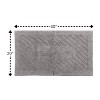 Knightbridge Diagonal Racetrack 100% Cotton Reversible Bath Rug Silver - 2 of 4