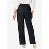 Jessica London Women's Plus Size Lightweight Linen-Blend Straight-Leg Pants - 3 of 4