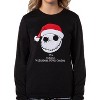 The Nightmare Before Christmas Women's Jack Skellington Jogger Pajama Set Black - 2 of 4
