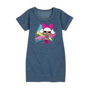 - LOL Surprise! - Totally Rad Diva Graphic Short Sleeve Fleece Dress - 1 of 4