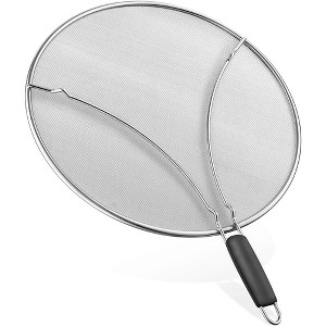 Splatter Screen Guard, Large 13” Round, Durable Stainless-Steel, No More Grease or Spills in your Kitchen, Protects you From Burns, Rustproof - 1 of 4