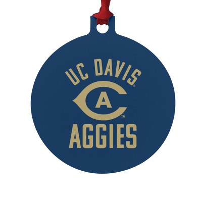 UC Davis Aggies Logo Aluminum Holiday Christmas Tree Ornament