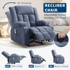Wide Rocker Recliner Chair with Heat and Massage, Remote Control, 3 Positions, 2 Cup Holders, Side Pocket, Lounge Sofa Chair for Big People - 4 of 4