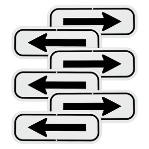 Unique Bargains Aluminum Reflective Outdoor Lawn Arrow Sign 6 Pcs - 1 of 4