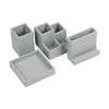 Mind Reader Terrazzo Collection Plastic 4pc Desk Organization Set Gray - 3 of 4