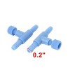 Unique Bargains Aquarium Fish Tank Plastic 2 Way  Air Flow Control Valve Blue 5 Pcs - 2 of 3