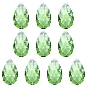 Unique Bargains Crystal Pendants Teardrop Beads for DIY Lamp Arts Crafts Decoration 10 Pcs - 1 of 4