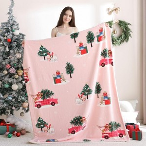 Lomsoe Christmas Flannel Blanket, Soft Blanket, Cozy Lightweight Throw Blanket for Couch Bed Sofa. - 1 of 4