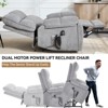 ChicFurnit Living Room Chair Arm Accent Chair 350 LBS Large Lift Recliner with Massage Heat Hidden Cup Holders for Living Room, Beige/Brown/Gray/Blue - 4 of 4