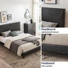 NicBex Queen Size Upholstered Platform Bed Frame with PU Headboard for Kids Teens Adults,Wood Slat Support,Black - 4 of 4
