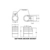 Saftron 1.9" Chemical Resistant Pool Ladder and Handrail Anchor Socket- White - 2 of 3