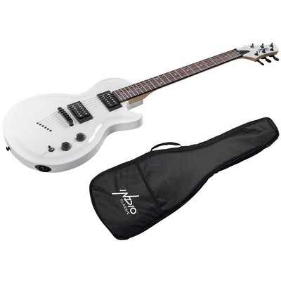 Monoprice Indio 66 Classic Electric Guitar - White, With Gig Bag