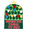 Seven Times Six Festive Holiday Novelty Adult Light Up Knit Beanie Pom Pom Hat Cap OSFM - 4 of 4