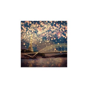 Love Wish Lanterns Over Paris Print on Acrylic Glass by Paula Belle Flores - iCanvas - 1 of 4