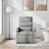 vidaXL Manual Recliner Chair - Light Gray Fabric Armchair with Side Pocket for Living Room, Bedroom - Ultimate Comfort - 3 of 4