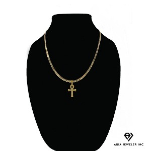 Aria Jeweler Inc Chain with Gold Ankh Pendent - 1 of 4